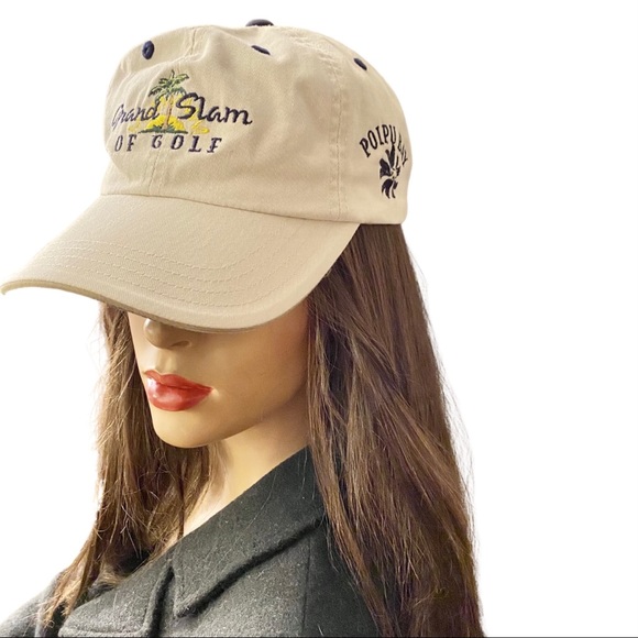 Grand Slam Golf Cap Hawaii Off-White Hook & Loop - Picture 2 of 11